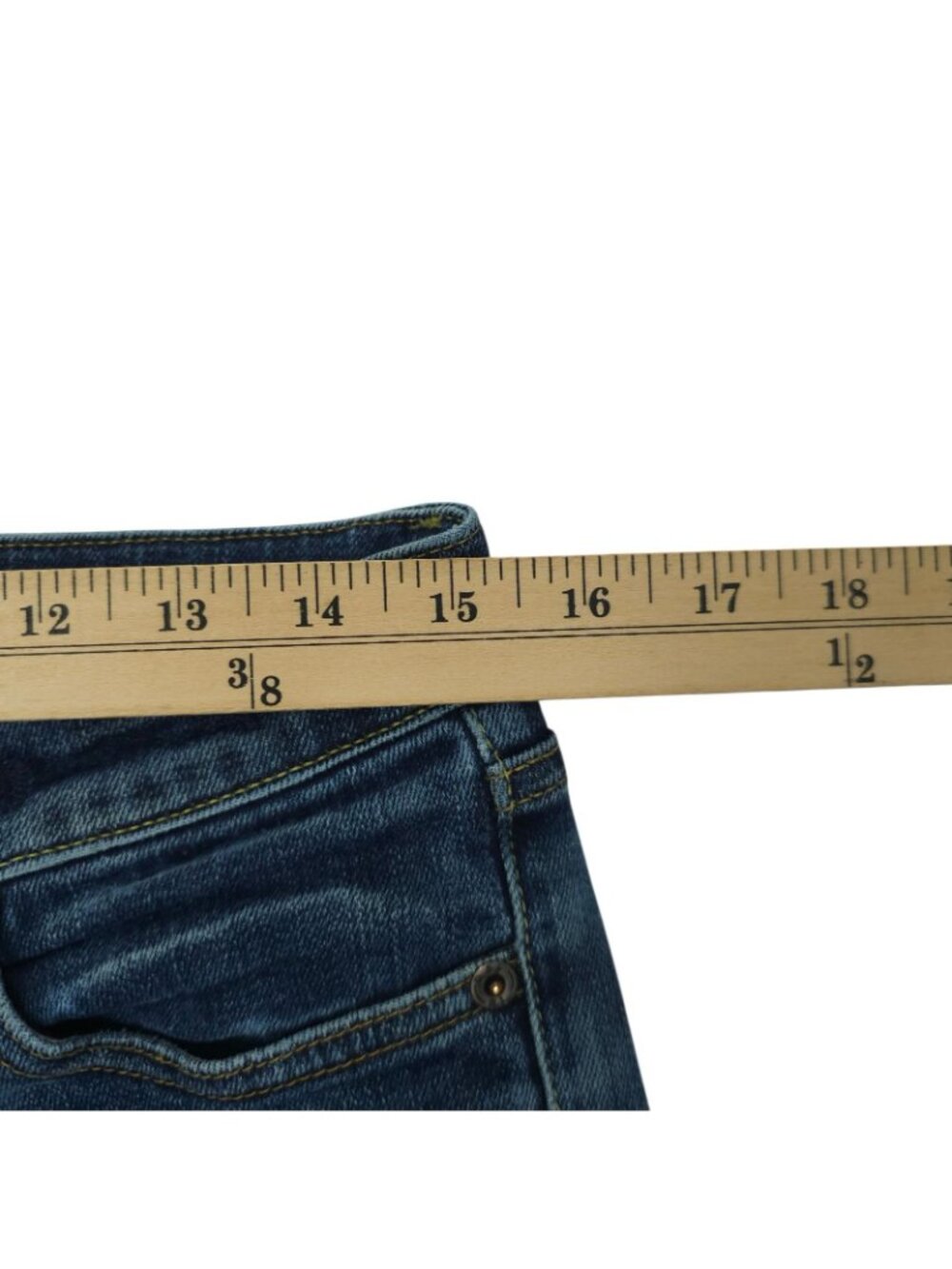 Ralph Lauren Denim & Supply Crop Skinny Jeans 30 Indie Boho Whiskered Blue Denim - Picture 14 of 15